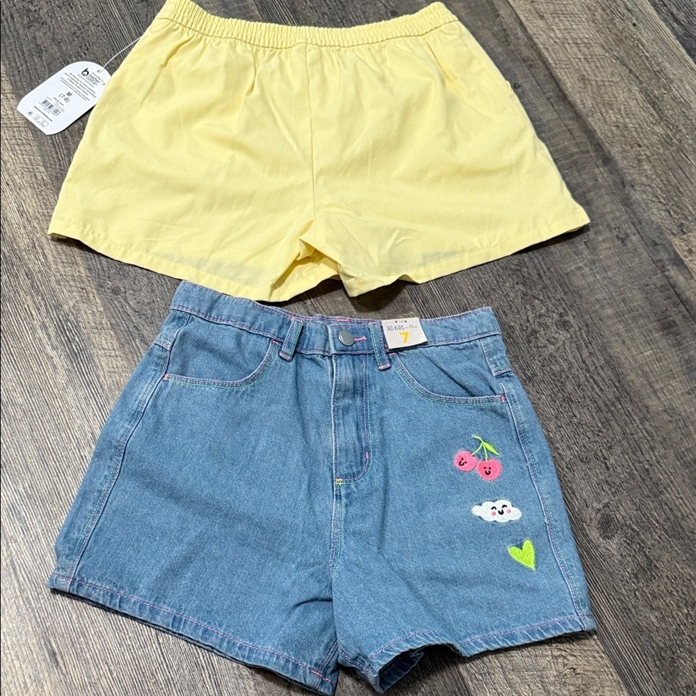 Wonder Nation Yellow and Blue Kids Shorts Set